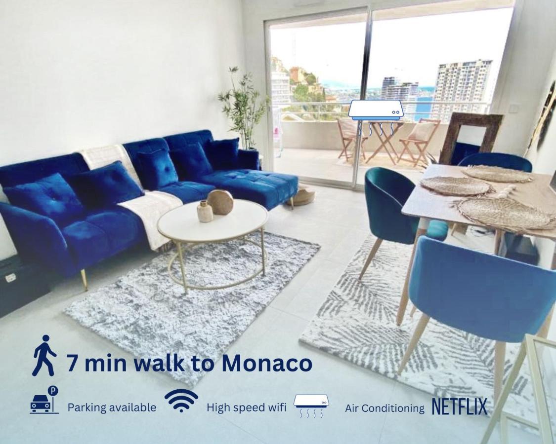 דירות בוסוליי Luxurious Flat At 5 Min By Walk To Monaco, Free Parking And Sea View מראה חיצוני תמונה